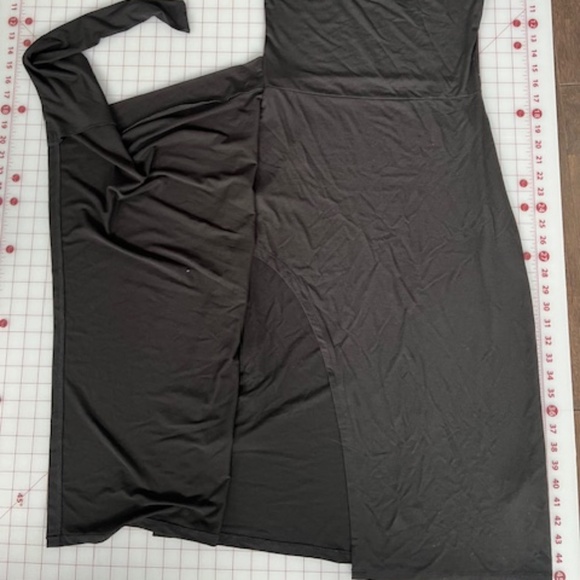 Vince Scoop Neck Wrap Black Tank Dress - Picture 6 of 6